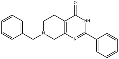 5,6,7,8-四氢-2-苯基-7-苄基吡啶并[3,4-D]嘧啶-4(3H)-酮 结构式