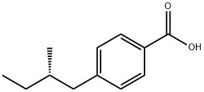 (S)-(+)-4'-(2-甲基丁基)苯甲酸 结构式