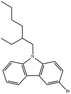 9-乙基己基-3-溴咔唑 结构式