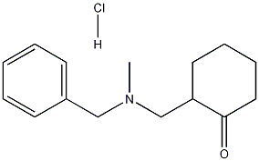 2-[(N-Benzyl-N-methyl)aminomethyl]cyclohexanone, Hydrochloride 结构式