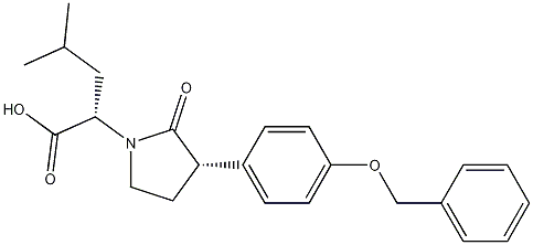(S)-2-((S)-3-(4-(benzyloxy)phenyl)-2-oxopyrrolidin-1-yl)-4-methylpentanoic acid 结构式