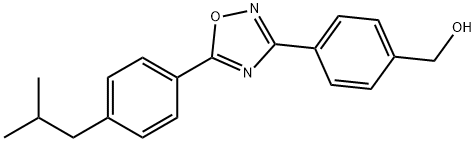 [4-[5-[4-(2-甲基丙基)苯基L]-1,2,4-恶二唑-3-基]苯基]甲醇 结构式