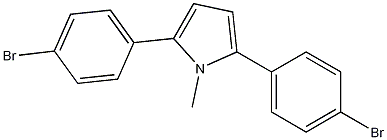 2,5-bis(4-bromophenyl)-1-methyl-1H-pyrrole 结构式