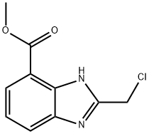 Methyl 2-(chloromethyl)-1H-benzo[d]imidazole-7-carboxylate 结构式