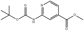 2-(BOC-氨基)异烟酸甲酯 结构式