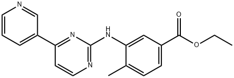4-甲基-3-[[4-(3-吡啶基)-2-嘧啶基]氨基]苯甲酸乙酯 结构式