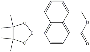 4-(甲氧基羰基)萘-1-硼酸频那醇酯 结构式