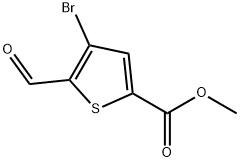 2-Thiophenecarboxylic acid, 4-bromo-5-formyl-, methyl ester 结构式