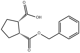 (1S,2R)-2-((苄氧基)羰基)环戊烷-1-羧酸酯 结构式