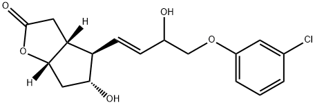 (3AR,4R,5R,6AS)-4-[(1E)-4-(3-氯苯氧基)-3-羟基-1-丁烯基]六氢-5-羟基-2H-环戊并[B]呋喃-2-酮 结构式
