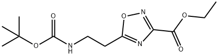 5-[2-[(叔丁氧羰基)氨基]乙基]-1,2,4-恶二唑-3-羧酸乙酯 结构式