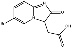 6-溴-2,3-二氢-2-氧代咪唑并[1,2-A]吡啶-3-乙酸 结构式
