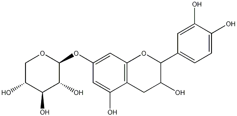 儿茶素-7-O-Β-D-吡喃葡萄糖苷 结构式