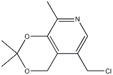 5-(氯甲基)-2,2,8-三甲基-4H-[1,3]二氧杂环[4,5-C]吡啶盐酸盐 结构式