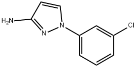 3-氨基-1-(3-氯苯基)吡唑 结构式