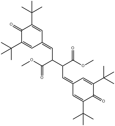 2,3-Bis[[3,5-bis(1,1-dimethylethyl)-4-oxo-2,5-cyclohexadien-1-ylidene]methyl]-butanedioic acid 1,4-dimethyl ester 结构式