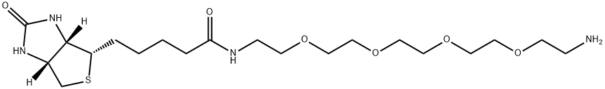 (3AS,4S,6AR)-N-(14-氨基-3,6,9,12-四氧杂十四烷-1-基)六氢-2-氧代-1H-噻吩并[3,4-D]咪唑-4-戊酰胺 结构式