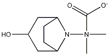8-Azabicyclo(3.2.1)octan-3-ol, 8-methyl-methylcarbamate (ester), exo- 结构式