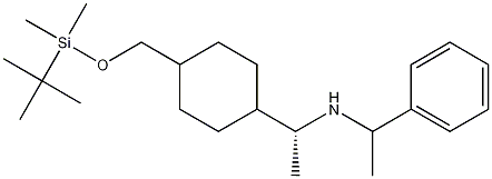 (R)-1-(4 - (((叔丁基二甲基硅烷基)氧基)甲基)环己基)-N - ((R)-1-苯乙基) 结构式