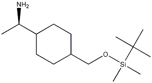 (R)-1-[4-(tert-Butyldimethylsilyloxymethyl)cyclohexyl]ethan-1-amine 结构式