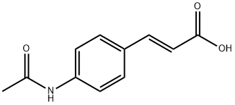 (2E)-3-[4-(乙酰基氨基)苯基]-2-丙烯酸 结构式