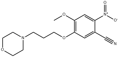 2-氨基-4-甲氧基-5-(3-吗啉丙氧基)苯甲腈 结构式