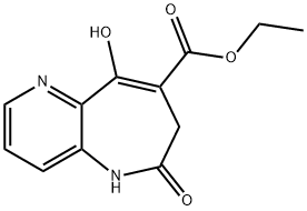 6,7-Dihydro-9-hydroxy-6-oxo-5H-pyrido[3,2-b]azepine-8-carboxylic Acid Ethyl Ester 结构式