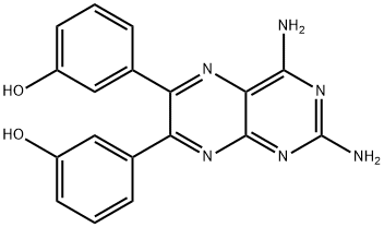 3,3'-(2,4-二氨基-6,7-蝶啶二基)二苯酚 结构式