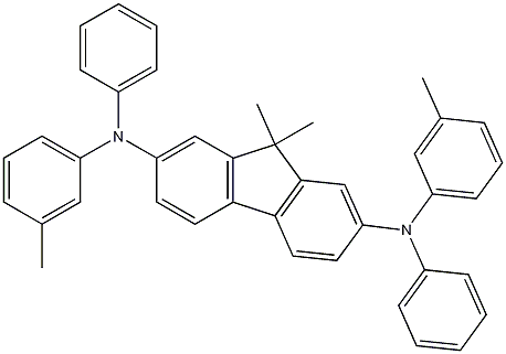 9,9-二甲基-N,N'-双(3-甲基苯基)-N,N'-二苯基-9H-芴-2,7-二胺 结构式