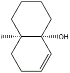4A-(2H)-Naphthalenol, 1,3,4,7,8,8A-hexahydro-8A-methyl-, cis- 结构式
