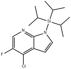 4-氯-5-氟-1-[三(1-甲基乙基)硅基]-1H-吡咯并[2,3-B]吡啶 结构式