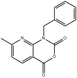 1-苄基-7-甲基-2H-吡啶[2,3-D][1,3]噁嗪-2,4(1H)-二酮 结构式