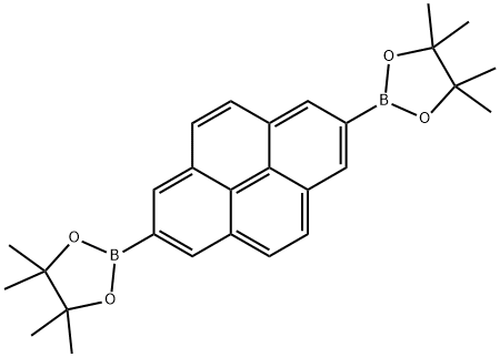 2,7-双(4,4,5,5-四甲基-1,3,2-二氧杂硼烷-2-基)芘 结构式