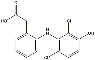 3'-羟基双氯芬酸 结构式