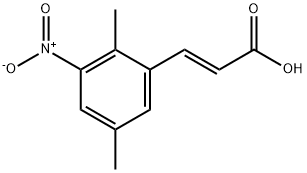 (E)-3-(2,5-二甲基-3-硝基苯基)-2-丙烯酸 结构式