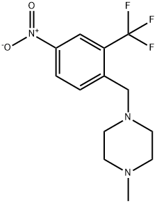 4-(4-甲基哌嗪-1-亚甲基)-3-三氟甲基-1-硝基苯 结构式