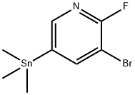 3-Bromo-2-fluoro-5-(trimethylstannyl)-pyridine 结构式