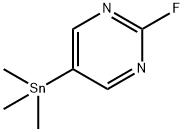 2-Fluoro-5-(trimethylstannyl)pyrimidine 结构式