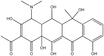 4,4a,5,5a,6,12a-Hexahydro-2-acetyl-4-(dimethylamino)-3,5,6,10,12,12a-hexahydroxy-6-methyl-1,11-naphthacenedione 结构式