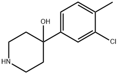 4-(3-氯-4-甲基-苯基)哌啶-4-醇 结构式