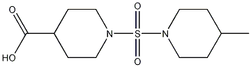 1-[(4-甲基哌啶-1-基)磺酰基]哌啶-4-羧酸 结构式