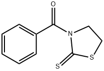 3-苯甲酰噻唑烷-2-硫酮 结构式