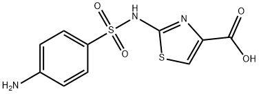 2-[[(4-Aminophenyl)sulfonyl]amino]-4-thiazolecarboxylic acid 结构式