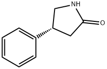 (R)-4-苯基吡咯烷-2-酮 结构式