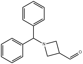 1-二苯甲基氮杂环丁烷-3-甲醛 结构式