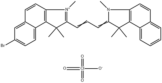 2-[3-(7-溴-1,1,3-三甲基-1,3-二氢苯并[E]吲哚-2-亚基)丙烯基]-1,1,3-三甲基-1H-苯并[E]吲哚高氯酸盐 结构式