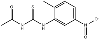 N-(2-甲基-5-硝基苯基氨基硫代甲酰)乙酰胺 结构式