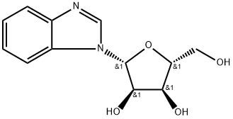 1-(Β-D-呋喃核糖基)苯并咪唑 结构式