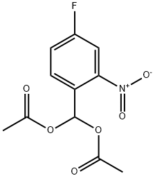 1-(4-氟-2-硝基苯基)甲二醇 1,1-二乙酸酯 结构式