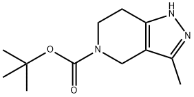 叔丁基3-甲基-6,7-二氢-1H-吡唑并[4,3-C]吡啶-5(4H)-羧酸 结构式